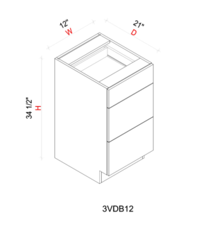 JW-3VDB12- Frameless Vanity Door