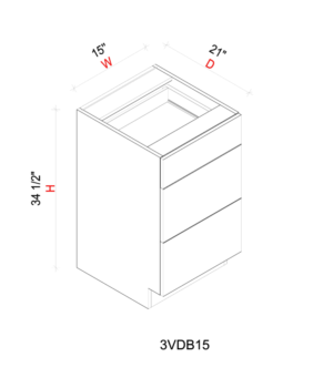 JW-3VDB15- Frameless Vanity Door