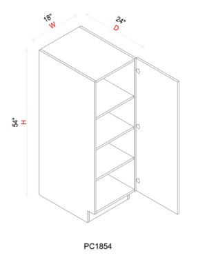 JW-PC1854- Frameless Pantry Door