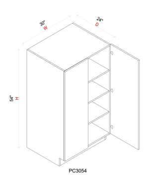 JW-PC3054- Frameless Pantry Door
